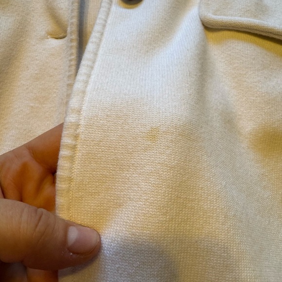Vintage Lauren Ralph Lauren Women’s Winter Ivory Cotton Knit Blazer - Picture 3 of 10